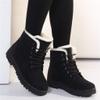 Women Warm Fur Plush Insole Suede Waterproof Ankle Snow Boots view 4
