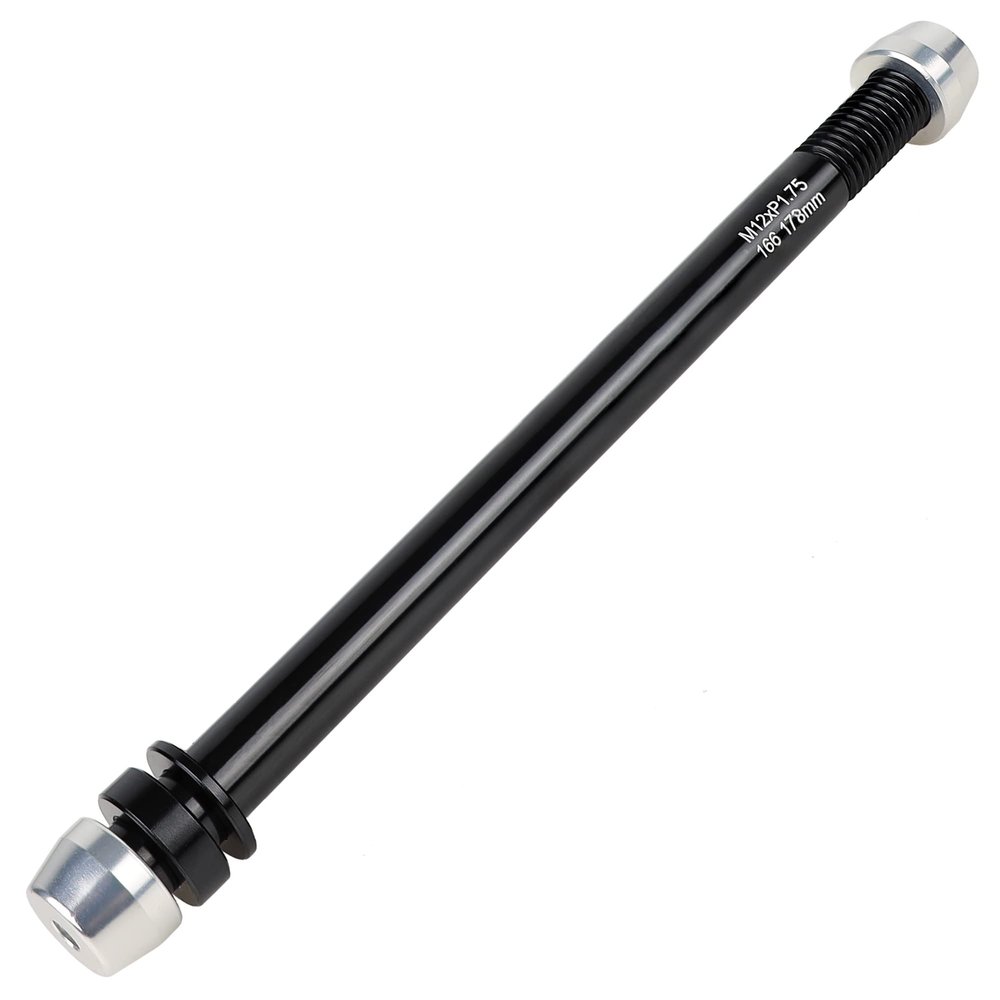 CyclingDeal Trainer Thru Axle - Bike Bicycle 12mm Rear Wheel Skewer for Indoor - Length 166mm to 178mm Boost - Thread Pitch: M12 x P1.75 - Spacers 2.5mm/6mm Included
