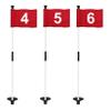 KINGTOP Golf Flagsticks Mini, Putting Green Flag for Yard, All 3 Feet, Golf Flagstick Set, Fiberglass Portable 2-Section Design, Numbered# 4-6 view 1