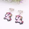 HAPPYAN Fashion Cute Unicorn Shape Clip on Earrings Charm Jewelry Accessory (Unicorn Clip-on 9#) view 2
