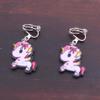 HAPPYAN Fashion Cute Unicorn Shape Clip on Earrings Charm Jewelry Accessory (Unicorn Clip-on 9#) view 3