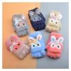 JBIVWW Gloves Winter Kids Boys Girls Knit Plush Flip Fingerless Cute Anime Cartoon Cold Embroidery Children Child (Color : L Pink, Gloves Size : One Size) view 3