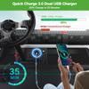 10L0L Golf Cart Quick Charge 3.1 Dual USB Charger,2 in 1 USB Ports & LED Display Voltage Meter Universal for Club Car,EZGO and Yamaha,Metal Shell Safe Charging Socket 9V-48V Wide Voltage Input view 3