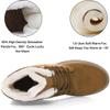 Women Warm Fur Plush Insole Suede Waterproof Ankle Snow Boots view 2