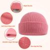 Classic Winter Knit Kids Hat Skull Cap for Toddler Boys Girls Autumn Men Women Fisherman Beanie (Deep Pink, S) view 3