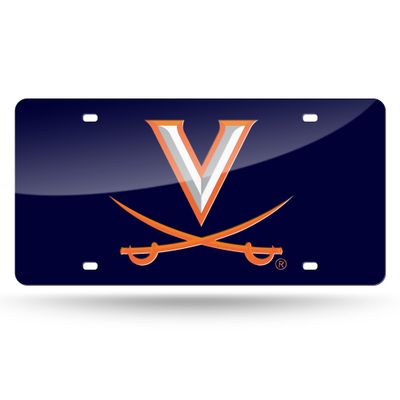 NCAA Virginia Cavaliers Laser Inlaid Metal License Plate Tag