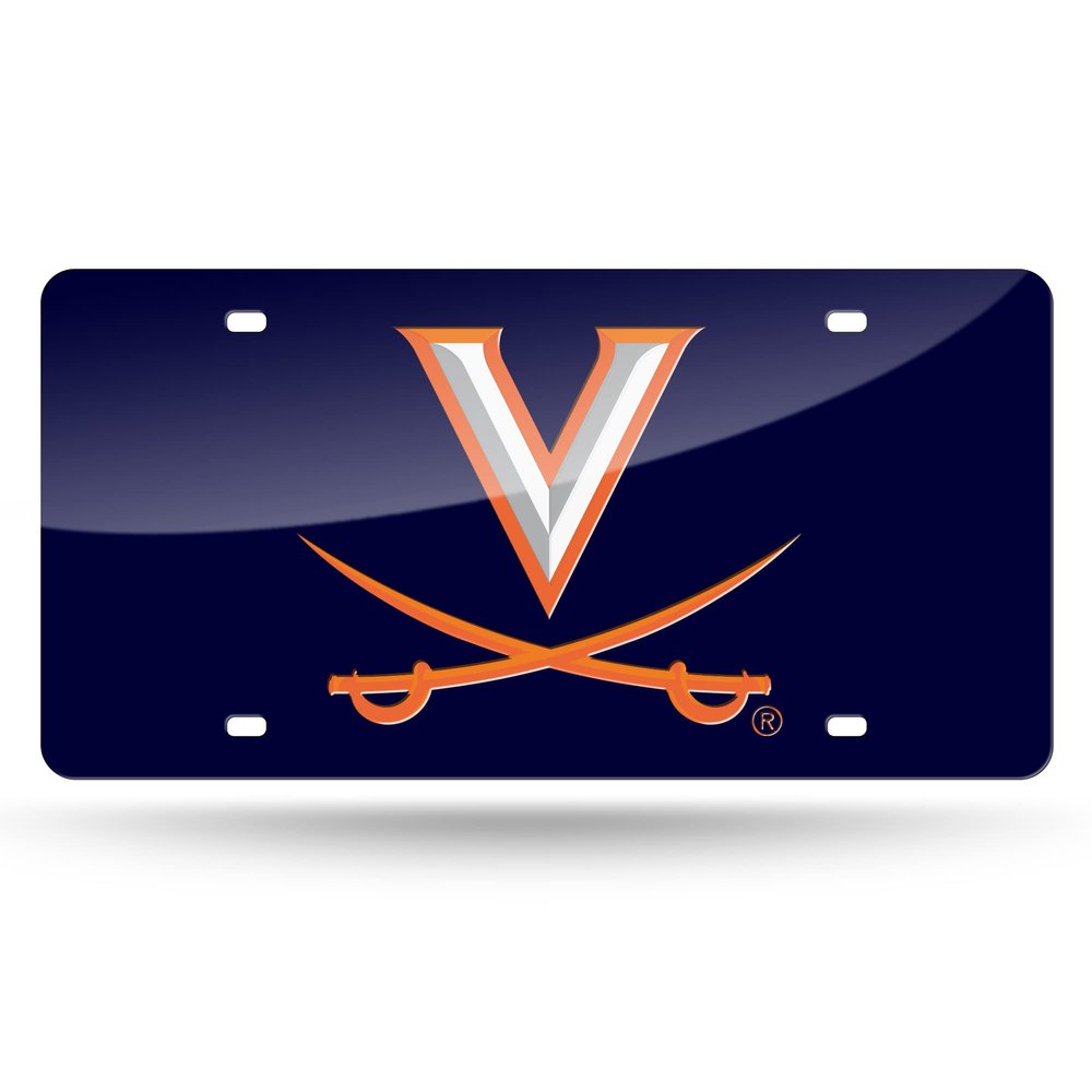 NCAA Virginia Cavaliers Laser Inlaid Metal License Plate Tag