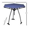 Zenithen Indoor Outdoor Portable Foldable High Tension Metal Framed Fabric Table for Camping, Backyard Parties, Outdoor Activities, Sporting Events, and Vacation, Dark Blue (Pack of 1) view 3