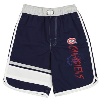Outerstuff NHL Big Boys Youth (8-20) Swim Shorts, Montreal Canadiens Large (14-16) Navy
