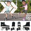 Crazy Skates Rolla Roller Skates for Boys and Girls - Sneaker-Style Kids Quad Skates Black (Size: Mens 2 / Womens 2) view 4