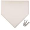 Youth Rubber Home Plate - Single Base for Little League, Babe Ruth Baseball and Softball - Great for Coaches, Gym Teachers, and Skill Camp Instructors - Includes 3 Spikes for Anchoring into Dirt view 1