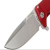 Lion Steel SR22A Sleipner Frame Lock Folding Pocket Knife - Machined Aluminum Handle, IKBS Ball Bearing System, Dual Carry Clip (Red Handle, Satin Blade), one Size view 2