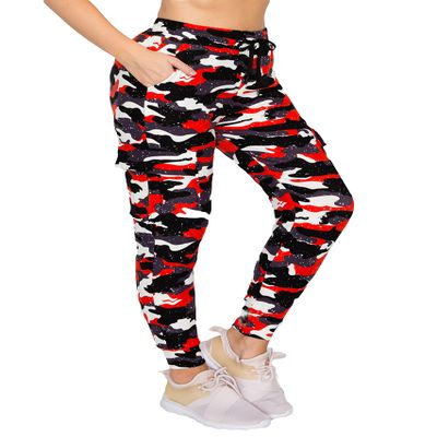 ALWAYS Cargo Jogger Pants for Women, High Waisted Sweatpants with Pockets, Buttery Soft Lounge Pants for Athletic Yoga, Gym & Performance Wear, Camo 203 2XL