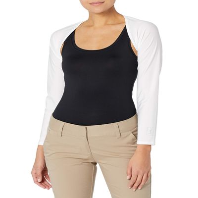 PGA TOUR womens Upf 50 Solar Block shrug sweaters, Bright White, XX-Large
