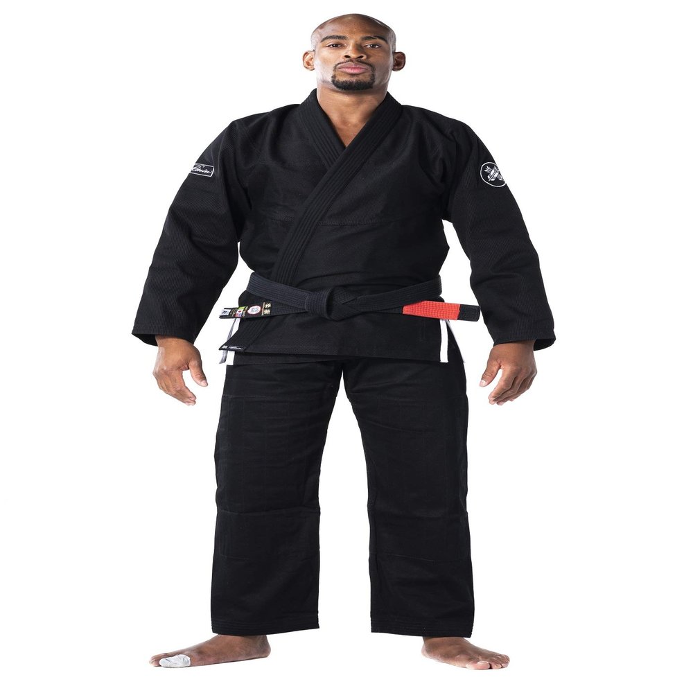 Ronin Signature BJJ Gi Uniform Premium Light Pearl Weave for Jiu Jitsu (Black, A1)