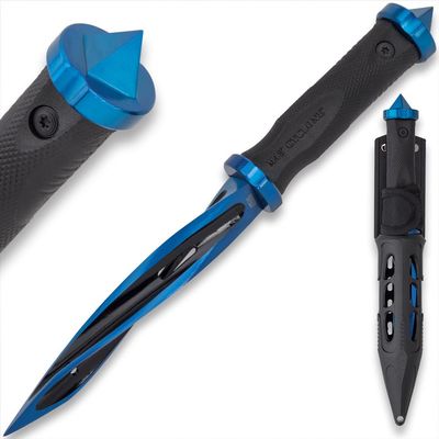 M48 Cyclone Boot Knife | 5 3/4 Stainless Steel Blade | 10 1/2" Overall | Vortec Sheath Included (Blue)