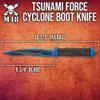 M48 Cyclone Boot Knife | 5 3/4 Stainless Steel Blade | 10 1/2" Overall | Vortec Sheath Included (Blue) view 2
