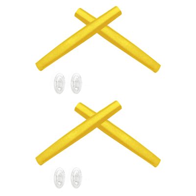 2 Pair Yellow Replacement Earsocks & Nosepieces Kits for Oakley Probation OO4041