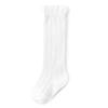 American Trends Baby Knee High Socks Tube Long Stockings for Girls Boys Newborn Infants Toddlers Ruffled Uniform Socks White 12-36 Months view 1