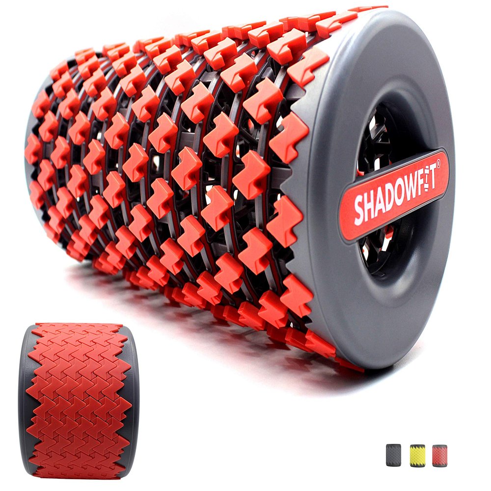 Adjustable Shadowfit Foam Roller Equipment for Sore Muscle, Tissues  Massage Rollers for Maximum Tension Relief  High Density Foam for Deep Tissue Pain Relief, Thigh, Arms (Red)