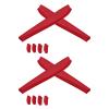 2 Pair Red Replacement Earsocks & Nosepieces Kits for Oakley Commit SQ OO9086 view 1