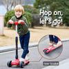 LOL-FUN Scooter for Kids Ages 3-5 Years Old Boy Girl with 3 Wheels, Extra-Wide Childrens Foldable Kick Scooter Kids Ages 6-12 Toddler with 4 Adjustable Height and Lean-to-Steer - Pink view 3