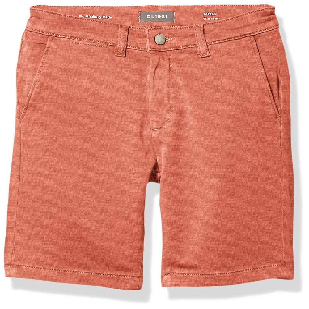 DL1961 Boys' Big Jacob Chino Short, Baja Red, 12