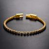 PROSTEEL Woman Bracelets Women Gold Cubic Zirconia Crystal 3mm 6.5 Inch Womens Black Stone Tennis Bracelet Braclet view 3