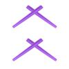 2 Pair Purple Replacement Earsocks for Oakley Deviation OO4061 Sunglasses view 1