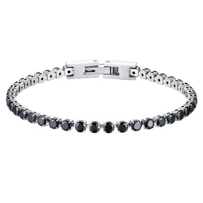 PROSTEEL Black Tennis Bracelets for Women 3mm Thin Stone 6.5 Inch Cubic Zirconia Crystal Bracelet