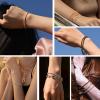 PROSTEEL Black Tennis Bracelets for Women 3mm Thin Stone 6.5 Inch Cubic Zirconia Crystal Bracelet view 2