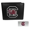 Siskiyou Sports NCAA South Carolina Fighting Gamecocks Leather Bi-fold Wallet & Money Clip, Black, One Size view 1