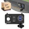 10L0L Golf Cart Key Switch Console Plate for EZGO TXT & Medalist, Includes Forward Reverse Switch, USB Charger Socket, Digital Volt Meter view 1