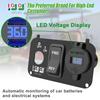 10L0L Golf Cart Key Switch Console Plate for EZGO TXT & Medalist, Includes Forward Reverse Switch, USB Charger Socket, Digital Volt Meter view 2