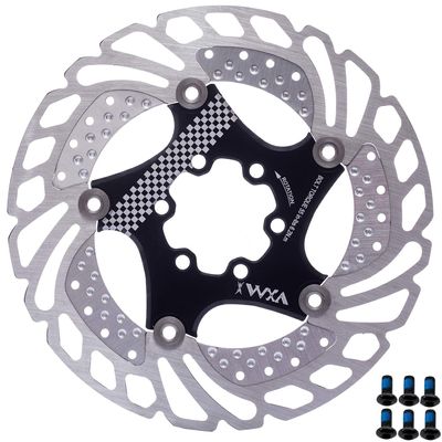 YBEKI Premium Floating Disc Brake Rotor (140/160/180/203mm) - 7075-T6 Aircraft Aluminum Core & Stainless Steel - 72 6-Bolt Design for MTB/Road/BMX - 0.08mm Precision & Enhanced Heat Dissipation
