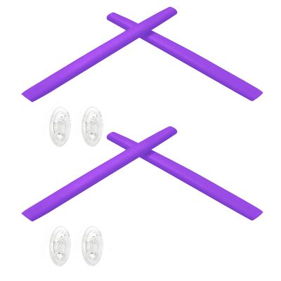 2 Pair Purple Replacement Earsocks & Nosepieces Kits for Oakley Square Wire 2 (2014) OO4075