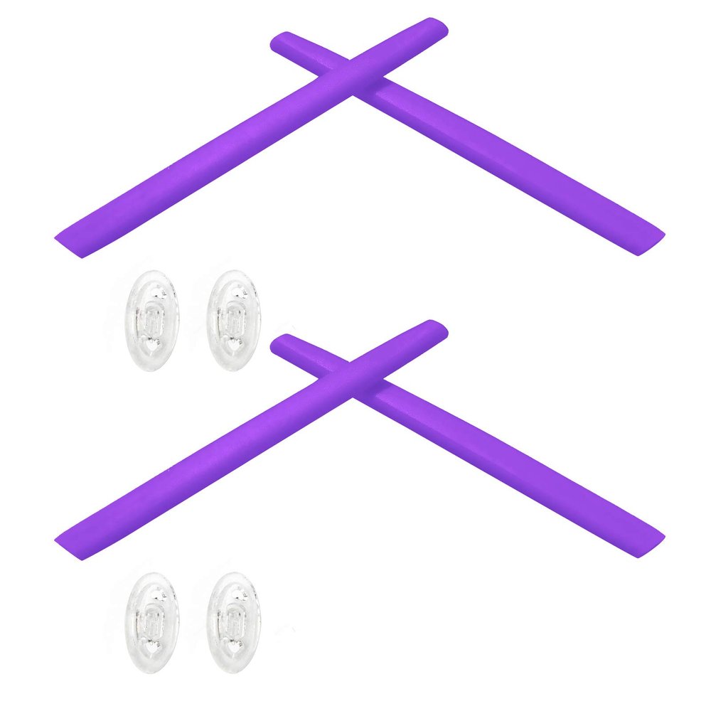 2 Pair Purple Replacement Earsocks & Nosepieces Kits for Oakley Square Wire 2 (2014) OO4075