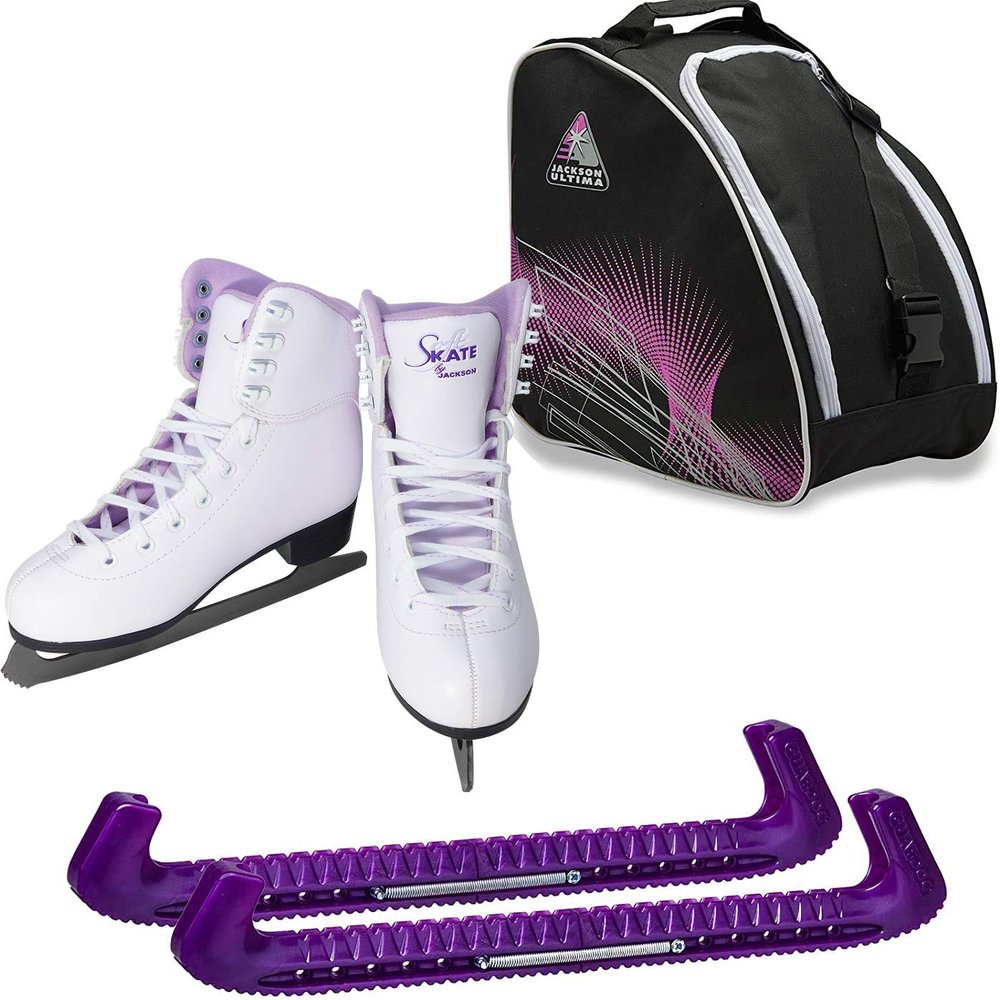 Jackson Ultima GS180 Purple Size 7 Bundle with Bag and Guardog Skate Guards