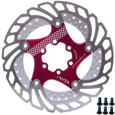YBEKI Premium Floating Disc Brake Rotor (140/160/180/203mm) - 7075-T6 Aircraft Aluminum Core & Stainless Steel - 72 6-Bolt Design for MTB/Road/BMX - 0.08mm Precision & Enhanced Heat Dissipation
