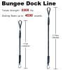 4 Feet Bungee Dock Line Mooring Rope 2-Pack for Docking with Stainless Steel Clip Accessories for Boats PWC, Built in Snubber, Kayak, Watercraft,SeaDoo,Jet Ski, Pontoon, Canoe, Power Boat view 3