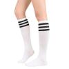 American Trends Womens Athletic Socks Outdoor Sport Socks Thigh High Tights Stockings Casual Stripes Tube Socks 1 Pack White Black One Size view 1