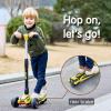 LOL-FUN Scooter for Kids Ages 3-5 Years Old Boy Girl with 3 Wheels, Extra-Wide Children Foldable Kick Scooter Kids Ages 6-12 Toddler with 4 Adjustable Height and Lean-to-Steer - Austin Yellow view 3
