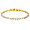 PROSTEEL Womens Tennis Bracelet 6.5 Inch Woman Sparkly Cubic Zirconia Crystal Gold Tennis Chain Bracelets for Women view 1