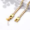 PROSTEEL Womens Tennis Bracelet 6.5 Inch Woman Sparkly Cubic Zirconia Crystal Gold Tennis Chain Bracelets for Women view 4
