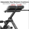 WAHHWF Foldable Roman Chair Ab/Hyper Bench, Adjustable Back Hyperextension Bench Exercise Strength Training Back Machines for Home Gym view 3