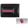 Siskiyou Sports NCAA Oklahoma Sooners Unisex Leather Cash & Cardholder & Money Clip, Black, One Size view 1