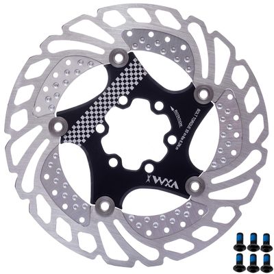 YBEKI Premium Floating Disc Brake Rotor (140/160/180/203mm) - 7075-T6 Aircraft Aluminum Core & Stainless Steel - 72 6-Bolt Design for MTB/Road/BMX - 0.08mm Precision & Enhanced Heat Dissipation