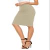 EXCHIC Women's High Waist Bodycon Pencil Skirt Stretchy Knee Length Midi Skirts for Busines Casual (Camel, X-Large) view 4