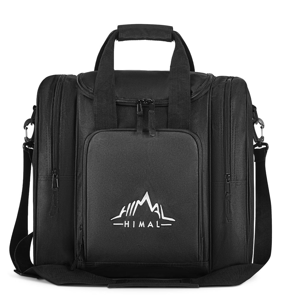Himal Bowling Ball Bag for Single Sphere - Bowling Ball Tote Bowler's Bag with Padded Sphere Holder - Fits Bowler's Shoes Up to Mens Size 14