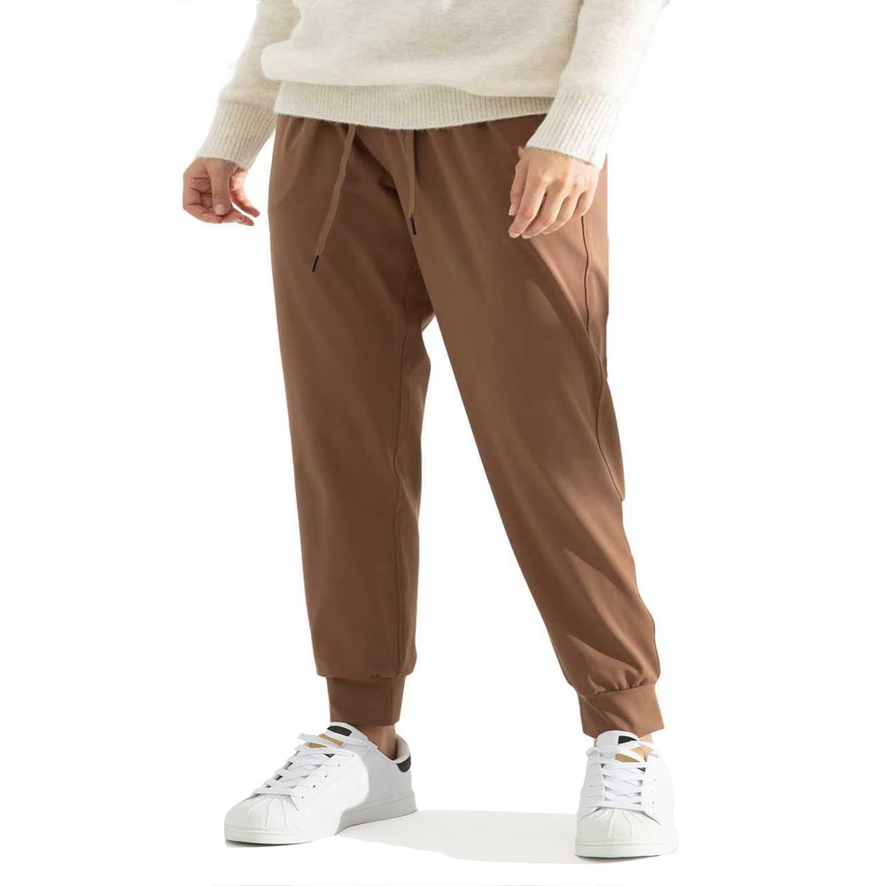 AJISAI Women's Joggers Pants with Pockets Drawstring Sweatpants for Running Workout Lounge Wear Brown XS